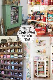 $174 for set of seven via blisshomeanddesign. Vintage Craft Room Storage Ideas