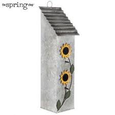 Birdhouse Kits Hobby Lobby Galvanized Metal 2 Hole Sunflower Birdhouse Galvanized Metal Bird Houses Fabric Bolts