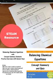 Balancing Chemical Equations Distance Learning Chemical Equation High School Science Equations