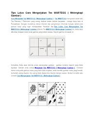 Maybe you would like to learn more about one of these? Contoh Soal Psikotes Tes Wartegg