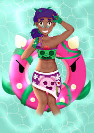 Summertime Rosa | Brawl Stars Fanart (This took waaay longer than I was  expecting😂🤷‍♀️) : rBrawlstars