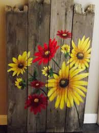 Its 5 oclock somewhere barn wood pallet wood sign makes the perfect gift for your favorite person. Hand Painted Flowers On Barnwood Garden Fence Paint Fence Art Pallet Art