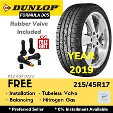 Dunlop formula 65 platinum 65 system 65. 215 45r17 Dunlop Formula D05 Installation New Car Tires Tyre Wheel Rim Size 17 Wpt Nippon Tayar Baru Kereta Pasang Shopee Malaysia