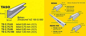 No uraian pekerjaan satuan harga satuan, 1: Harga Baja Ringan Per Batang 2021 Taso Kanal C Kencana