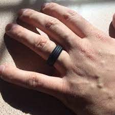 My Husband Loves His New Ring It Is Lightweight And Flexible We Are Very Pleased With The Quality And Wedding Ring Bands Silicone Wedding Rings Wedding Rings