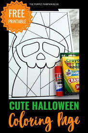 Halloween party trick or treat coloring book for kids: Free Printable Grim Reaper Coloring Sheet Line Study Activity