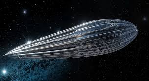alien spaceship - Chrome Alien Spaceship in Hyperealistic Mi...