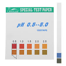 Precision Ph Test Strips Short Range 0 5 5 0 Indicator Paper Tester 100 Strips Boxed W Color Chart
