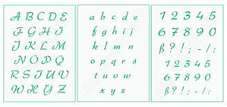 Nun können die einzelnen buchstaben als schablonen verwendet werden. Alphabet Nr 38 Schrift Schablonen Buchstaben Abc Gross Abc Klein Oder Zahlen Ebay