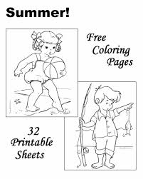 Summer coloring pages (12 sheet pdf book). Summer Coloring Pages