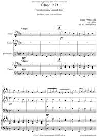 Music notation created and shared online with flat. Canon Quartet Flute Violin Cello And Piano Sheet Music By Johann Pachelbel