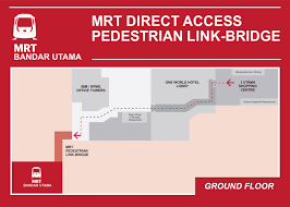 Access to the station is via two pedestrian link bridges connecting the two entrances of the station with neighboring buildings, namely the 1 powerhouse building and the 1 utama shopping centre. 1utama Mrt Link Bridge Sudah Bukak Deii