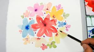 We will start with the easiest flower to draw. Lvl1 Watercolor Tutorial Painting Easy Simple Flowers Youtube
