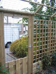 katten afscheiding tuin buiten kat afscherming tuin kattenhuis buiten