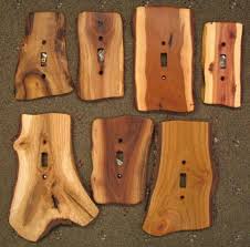 Wood Light Switch Covers Log Furniture Cabin Decor Western Gifts