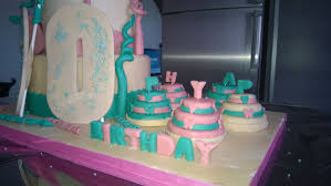 Birthday Compleanno Torta Cakes Tiffany Pink Verde Acqua Rosa 30 Anni Coriandoli Minicakes Cuori Fiocchi Hearts Rib Torte Cakes Pasta Di Zucchero