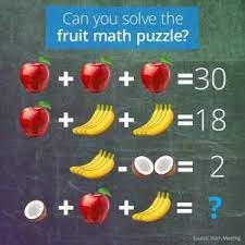 These word problems test your mind power and page 4/11. Fruits Puzzle Puzzlersworld Com