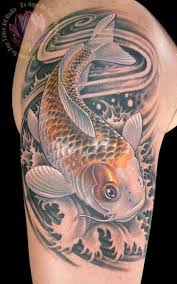 Black And White Koi Tattoo James Kern Tattoo Arm Koi Fish Tattoo Koi Fish Tattoo Black And White Tattoo Black And White Koi Tattoo Japanese Koi Fish Tattoo Japanese Tattoo Designs