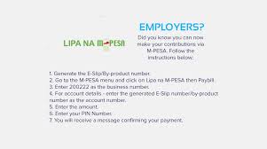 Check spelling or type a new query. How Employers Can Pay For Their Staff S Nhif Contributions Via Mpesa Tuvuti