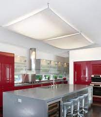 That looks like fluorescent strip lights above drop in panels. Design Problem Solved Overhead Fluorescent Lighting Modern Kitchen Design Fluorescent Light Covers Kitchen Design Small