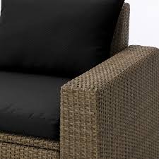 Solleron 4er Sitzgruppe Aussen Braun Hallo Schwarz Ikea Osterreich In 2020 Modular Sofa Outdoor Seat Pads Outdoor Cushion Covers