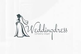 Wedding Dress Logo Template Dress Logo Bridal Logo Wedding Logo Design