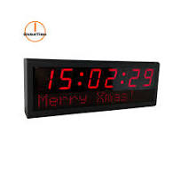 LED PoE Clock for Race Timing Center, 2.3" X 6 Digit, NTP Server  Synchronized, Automatic DST Reset