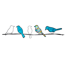 Birds On A Wire Wall Art Birds On A Wire Wall Art With Images Wire Wall Art Blue Wall Decor Modern Birds