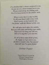 Funeral Poem On Fishing Fishing Funeral Poems Funny Funeral Poems Condolence Messages