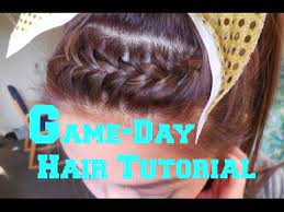 French Braid Ponytail Cheer Hair Game Day Hair