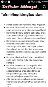 Apakah mimpi ini bermakna positif atau negatif ya? Tafsir Mimpi Di Dalam Islam For Android Apk Download