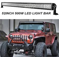 500w Philips 52inch Led Work Light Bar Spot Flood Offroad Auto Parts