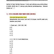 Soal Psikotes Deret Gambar Dan Jawabannya Pdf Psikologi Buku Belajar