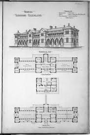 Architectural Plans And Perspective Drawing Of The Hospital Toowoomba 1888 Hospital Plans Architecture Plan Vintage House Plans