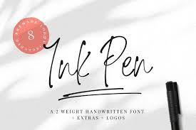 Ink Pen Handwritten Font Logos Handwritten Fonts Signature Fonts Free Handwritten Fonts