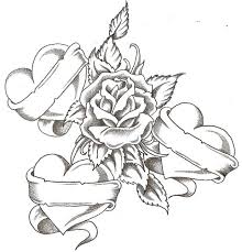 Coloring Pages Flowers And Hearts Heart Coloring Pages Tattoos With Kids Names Pattern Tattoo