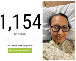 Completing a one year run streak for the second time, a personal achievement