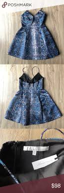 Nwt Lovers Friends Blue Snakeskin Mini Dress Xs Lovers And Friends Dress Clothes Design Fashion