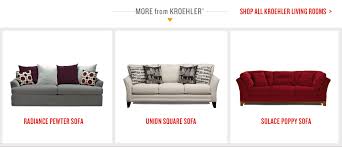 Lifespaces (d) darlene sofa with knife edge classic backs and euro seats by kroehler. Kroehler Living Rooms