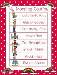 4 Rainbow Themed Daily Routine Charts Preschool 3rd Grade Routine Activity