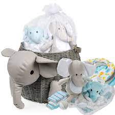 Find elephant shower from a vast selection of teethers. Amazon Com Baby Shower Gifts New Baby Newborn Essential Gift Basket Beautiful Elephant Theme Gift Wrapped For A Boy Or Girl All In One Registry Essential Stuff For Boys Or Girls