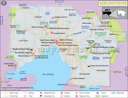Melbourne royal botanic gardens map. Melbourne Map City Map Of Melbourne Australia