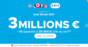 Loto® c'est 3 tirages par semaine à 2 millions d'euros minimum. Oreetqxqyyhwxm
