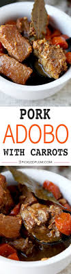 Pork Adobo Recipe With Carrots Pickled Plum Food And Drinks Recipe Pork Adobo Recipes Pork Recipes