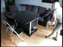 30 w industrial dining table adjustable height recycled wood industrial iron. Space Saving Convertible Height Adjustable Coffee Dining Table With Storage For Chairs Mp4 Youtube