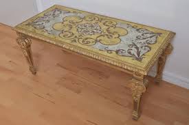 The vianca round eglomise coffee table features exquisite craftsmanship and a timeless design aesthetic. Glass Coffee Table Eglomise Jansen House Style Low Table