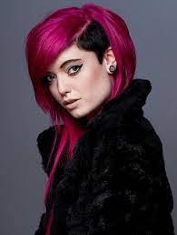 I Love The Shaved Look Too Bad I Have Curly Hair Just Wouldnt Look Right Shaved Hair Color Ideas Underneath Magenta Hair Hair