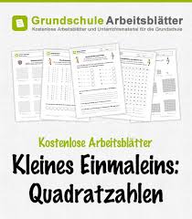 Kostenlose Arbeitsblatter Und Unterrichtsmaterial Zum Thema Kleines Einmaleins Quadratzahlen Im Mathe Lernen Tipps Schule Nachhilfe Mathe Mathematikunterricht