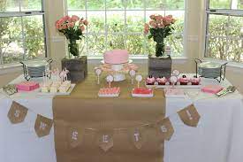 Burlap Lace And Pearls Baby Shower Party Ideas Photo 1 Of 15 Burlap Baby Showers Rustic Baby Shower Baby Shower Decorations