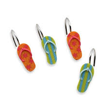 Get Miami Beach Shower Curtain Hooks Set Of 12 On Sale Today At Bed Bath Beyond Compare Beach Shower Curtains Shower Curtain Hooks Beach House Accessories